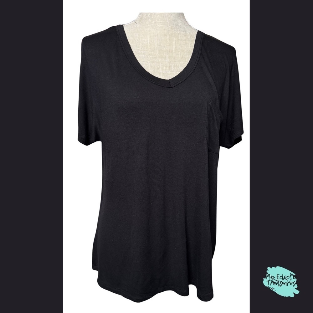 Honeydew Intimates Black Relaxed Short Sleeve Tee